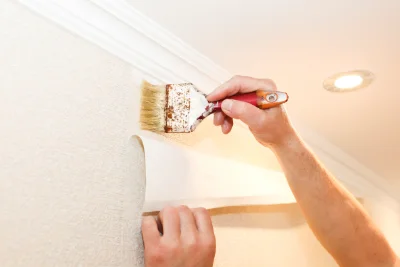 Pose de papier peint à Treffléan — revêtements muraux et toiles de verre